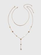 Dorothy Perkins Defined Bar And Disc Lariat Necklace
