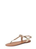 Dorothy Perkins Gold Wide Fit Fancy Gem Sandals