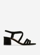 Dorothy Perkins Black Barby Triple Tubular Strap Heeled Sandals