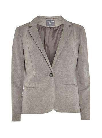 Dorothy Perkins Petite Charcoal Ponte Blazer