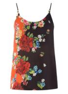 Dorothy Perkins Black Floral Placement Camisole Top