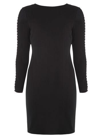 Dorothy Perkins Black Pearl Sleeve Bodycon Dress