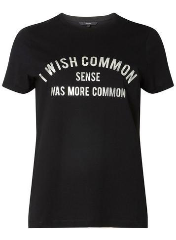 Dorothy Perkins *vero Moda Black Slogan T-shirt