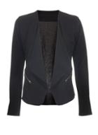 Dorothy Perkins *quiz Black Zip Detail Short Jacket