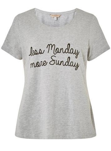Dorothy Perkins Grey Slogan T-shirt