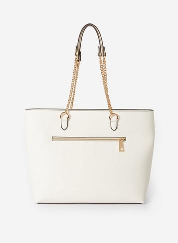 Dorothy Perkins Cream Zip Front Shopper Bag