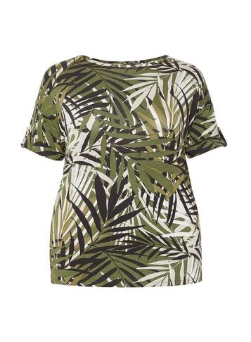 Dorothy Perkins *dp Curve Green Tropical Print Utility Top