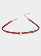 Dorothy Perkins Red Ring Choker Necklace