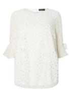 Dorothy Perkins *dp Curve White Spotted Tie Sleeve Top