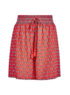 Dorothy Perkins *red Shirred Waist Shorts