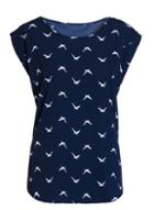 Dorothy Perkins *quiz Navy Bird Print Crepe Top