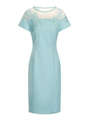Dorothy Perkins Mint Floral Mesh Dress