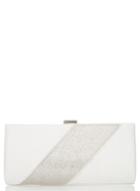 Dorothy Perkins *quiz White Satin Trim Clutch Bag