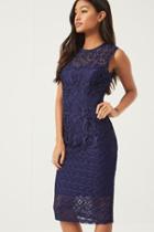 Dorothy Perkins *little Mistress Blue Crochet Midi Dress