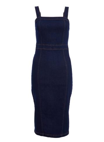 Dorothy Perkins *quiz Dark Denim Split Midi Dress