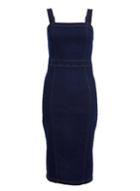 Dorothy Perkins *quiz Dark Denim Split Midi Dress