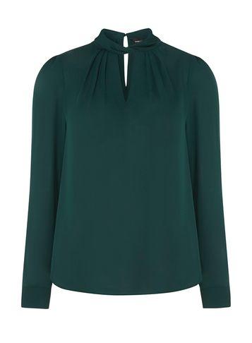 Dorothy Perkins Green Twist Neck Blouse