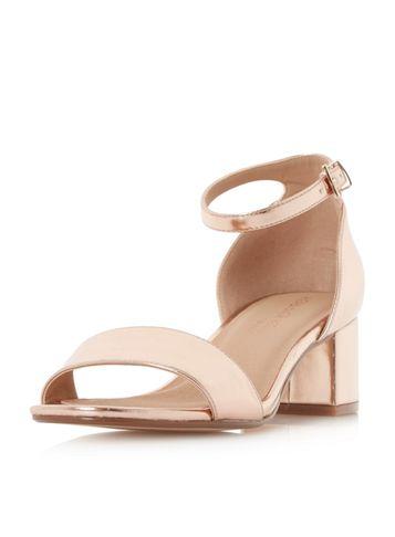 Dorothy Perkins *head Over Heels By Dune Rose Gold 'ireena' Sandals