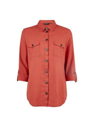 Dorothy Perkins Rust Linen Shirt