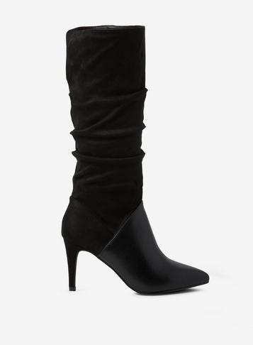 Dorothy Perkins Black Kleo Ruched Boots
