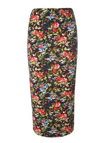 Dorothy Perkins Black Floral Tube Skirt