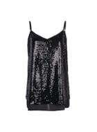 Dorothy Perkins *tall Black Sequin Camisole Top