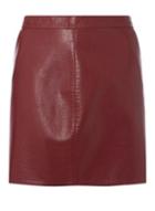Dorothy Perkins Dp Curve Burgundy Pu Pocket Mini Skirt