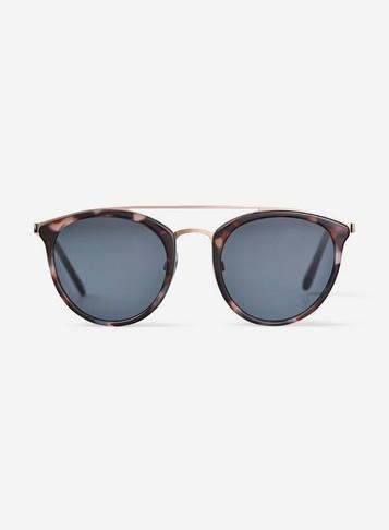 Dorothy Perkins Brown Metal Bar Sunglasses