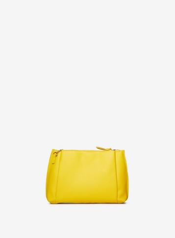 Dorothy Perkins Yellow Pouch Zip Top Clutch Bag