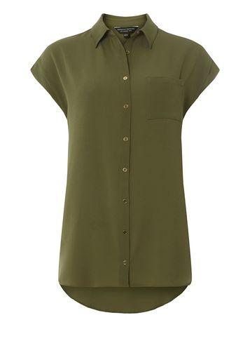 Dorothy Perkins Khaki Longline Utility Shirt
