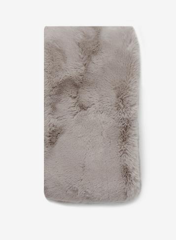Dorothy Perkins Grey Knitted Faux Fur Scarf