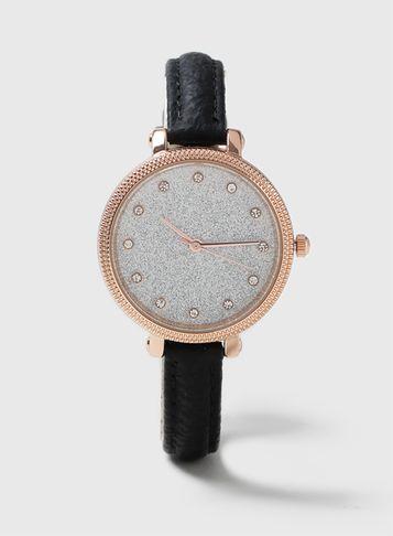 Dorothy Perkins Black Thin Strap Watch