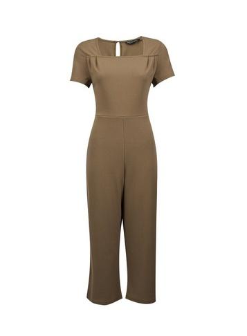 Dorothy Perkins Khaki Square Neck Jumpsuit