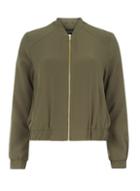 Dorothy Perkins Khaki Crepe Bomber Jacket