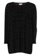 Dorothy Perkins *voulez Vous Black Studded Front Jumper