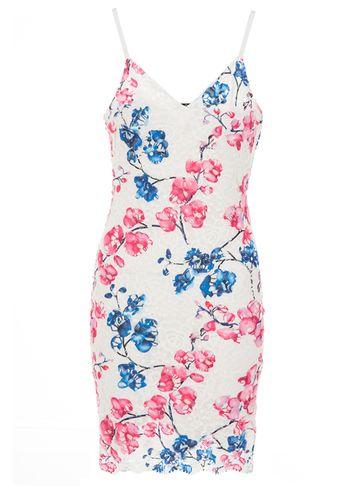 Dorothy Perkins *quiz Multi Coloured Floral Print Bodycon Dress