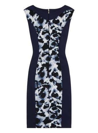 Dorothy Perkins *paper Dolls Two Tone Floral Panel Dress