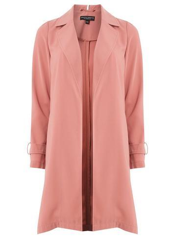 Dorothy Perkins Rose Trench Waterfall Duster Coat
