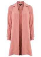 Dorothy Perkins Rose Trench Waterfall Duster Coat