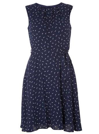 Dorothy Perkins *billie & Blossom Navy Feather Dress