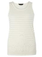 Dorothy Perkins Ivory Mesh Lace Front Shell Top