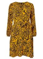 Dorothy Perkins Multi Coloured Animal Print Long Sleeve Skater Dress