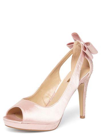 Dorothy Perkins *showcase Blush 'ghost' Bow Court Shoes