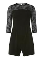Dorothy Perkins Mesh Sleeve Playsuit