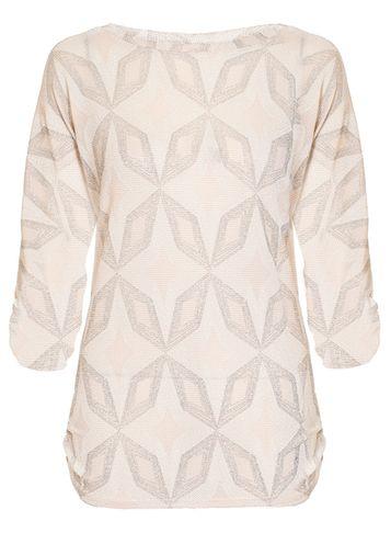 Dorothy Perkins *quiz Diamond Print Ruched Top