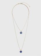 Dorothy Perkins Blue Stone Two Row Necklace