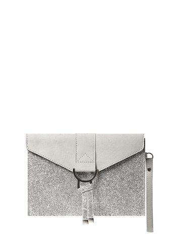 Dorothy Perkins Silver U Bar Wristlet Clutch