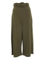 *quiz Khaki Belted Culotte Trousers