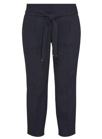 Dorothy Perkins Petite Navy Textured Trousers