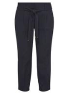 Dorothy Perkins Petite Navy Textured Trousers